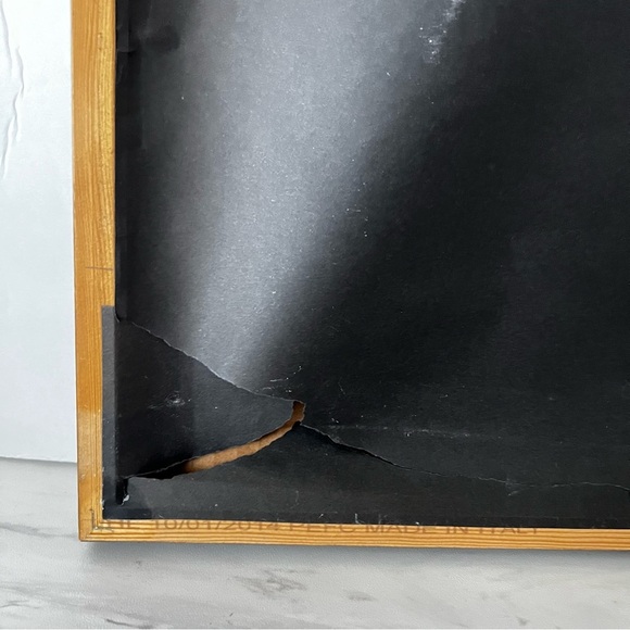 Restoration Hardware Baby Animal Portrait Giraffe Weathered Grey Frame Brown HR - Picture 11 of 15